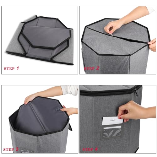 Lukeline Wig Storage Box,Wig Travel Case,Foldable Wig Travel Case for Men and Women,Yarn Organizer, Cosmetic Cabinet Storage Bag