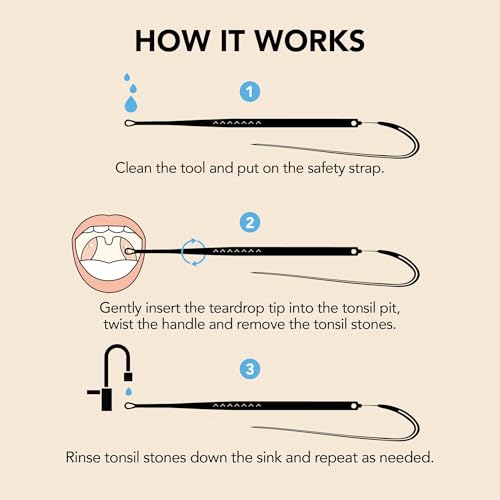 Tonsil Stone Remover Tool Kit - Small, Medium & Large Black - Gentle Painless Tonsil Stones Removal