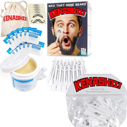 Kenashii Nose & Ear Waxing Kit for Men & Women - Pain-Free, Long-Lasting Hair Removal