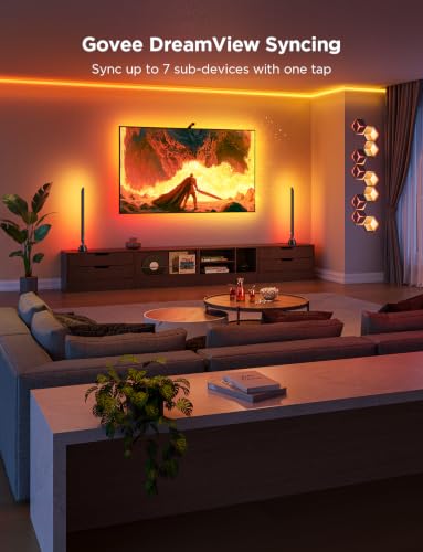 Govee TV Backlight 3 Lite 16.4ft LED Strip Lights for 75-85 Inch TVs - Sync & Immersive Color