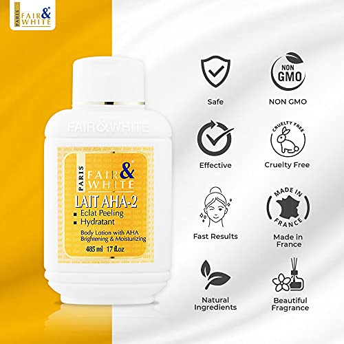 AHA Body Lotion for Skin Brightening and Moisturizing - 17.6 fl oz / 500ml