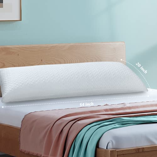 Rainmr Extra Thick Memory Foam Body Pillow 20 x 54 Inch - Firm Variation