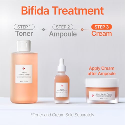 Bifida Barrier Cream Moisturizer for Sensitive Skin with Ceramide Squalane Hyaluronic, 50ml