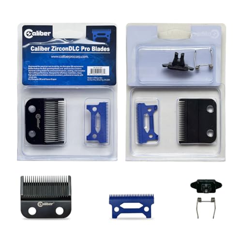 Zirconia DLC Hair Clipper Blades, Professional Barber Trimmer Replacement Blades, Compatible with Disruptor ZR and Focus Clipper