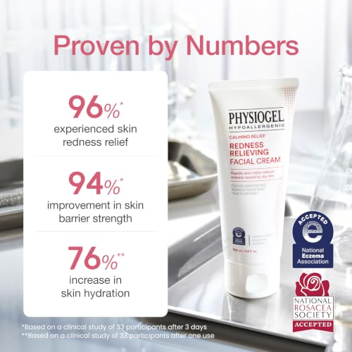 Physiogel Calming Relief Redness-Relieving Facial Cream - 3.4 Fl Oz - Sensitive Skin Care