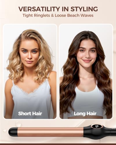 1 Inch Curling Wand Iron for Long Hair - Ceramic Extra Long Barrel No-Clamp - Variation of THIS listing