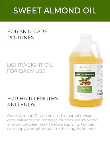 Sweet Almond Oil - 1 Gallon Cold Pressed Carrier Oil for Skin & Hair