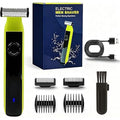 Beard Trimmer for Men - Rechargeable Hybrid Electric Shaver and Body Groomer, Washable Face Shaver 4 Combs Wet/Dry Body Trimmer for Men