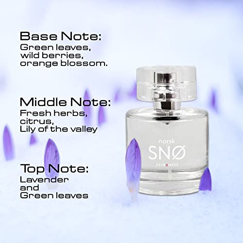 Geir Ness Norsk Snø Eau de Parfum 1.7 Fl Oz Fresh Herbal Scent for Women