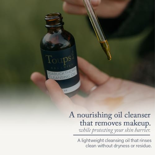Toups & Co Seabuckthorn Cleansing Oil | Non-Comedogenic Cleanser & Makeup Remover | With Seabuckthorn, Jojoba & Castor Oil | Balances, Hydrates & Protects Skin Barrier | 2 oz