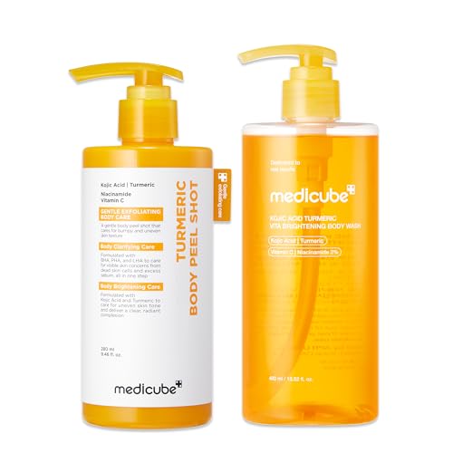 Medicube Kojic Brightening Body Care Duo - Exfoliating Peel & Hydrating Body Wash