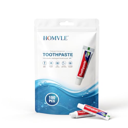 Mini Travel Toothpaste 100 Pack - 5g Individually Sealed Bulk Set for On-the-Go