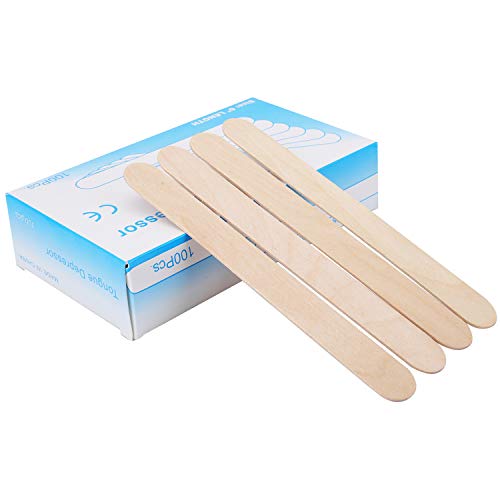 Hedume 1200 Pack Large Wide Wax Sticks, Wood Wax Spatula Applicator, Body Hair Removal Craft Sticks Applicator Spatula