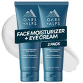 Oars + Alps Face Moisturizer and Eye Cream, Face Lotion with Aloe Leaf Juice and Vitamin E, Long Lasting, Hydrating Cream, TSA Friendly, 2.5 Fl Oz, 2 pk