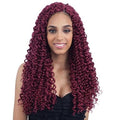 Beach Curl 18 Inch Synthetic Crochet Braid - 4 Pack Off Black with Variation