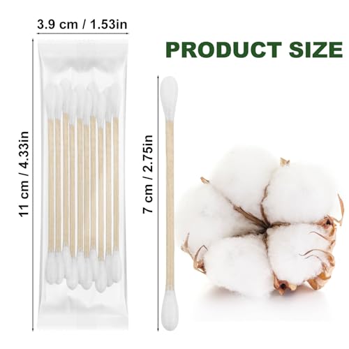 300 Cotton Swabs Pack of 300 Travel Size Individually Wrapped