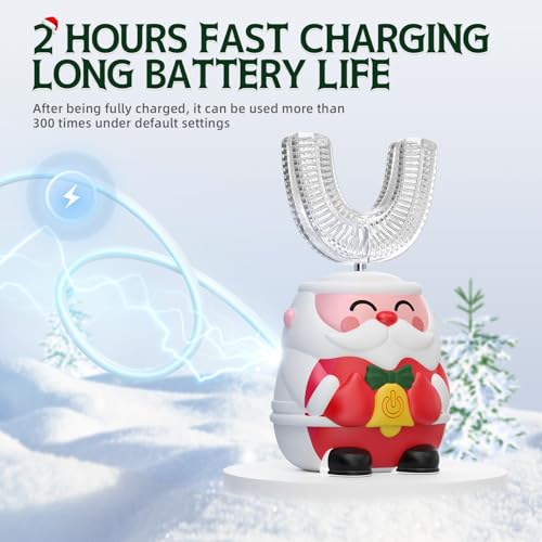 Kids U Shaped Electric Toothbrush 2-6 Years - 4 Brush Heads, Sonic Modes