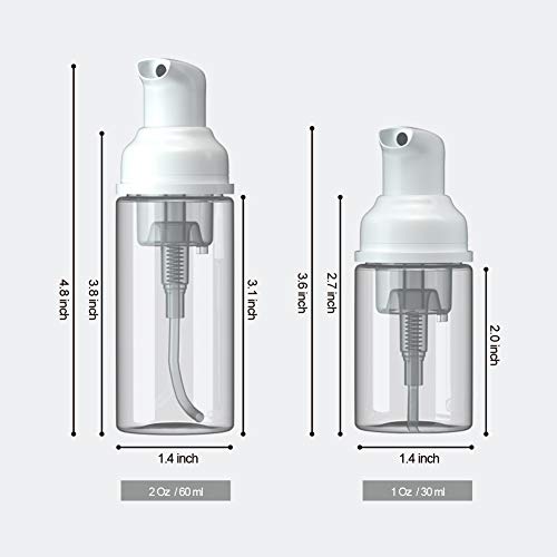 1oz/30ml Travel Foam Pump Bottle Set - 24 Refillable Clear Soap Dispensers
