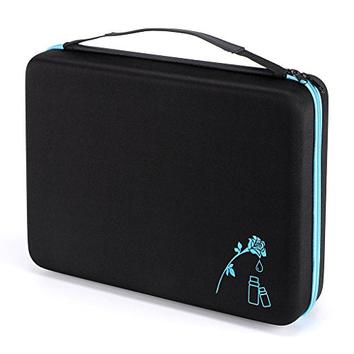 Hipiwe Blue Essential Oil Carrying Case for 5ml, 10ml, 15ml Bottles