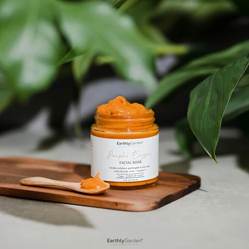 EarthlyGarden Pumpkin Enzyme Face Mask 4 oz – Brightening Vegan Facial Treatment