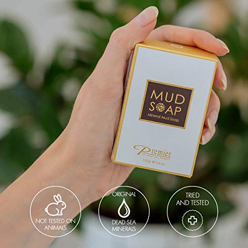 Premier Dead Sea Mineral Mud Bar - Skin Balancing Body, Face & Hand Soap - Variation 1