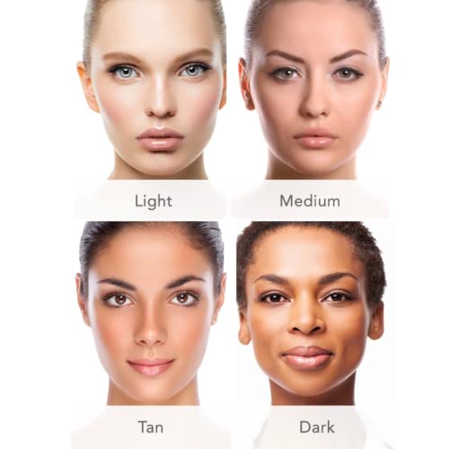 Mineral Foundation Powder with Brush - SPF 15, Light to Medium Coverage, 0.5 oz Medium - Talc-Free, Luminous Matte Finish