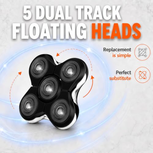 Black Foil Replacement Heads for Remington Balder Pro XR7000 Shaver - 2 Pack