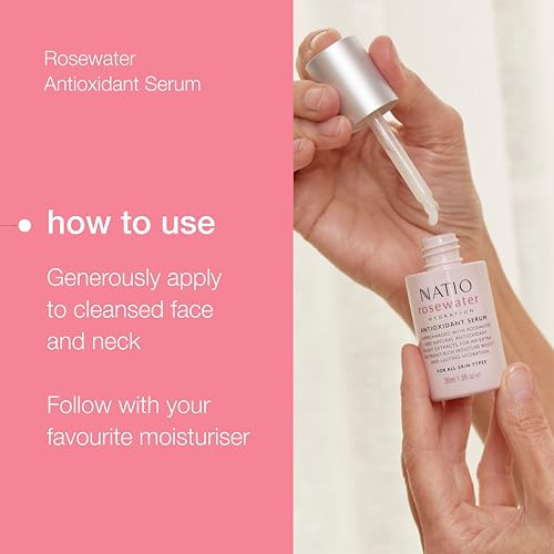 Rosewater Antioxidant Serum by Natio for Women - 1 oz Serum