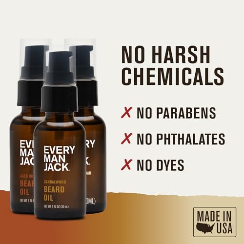 Men's Hydrating Beard Oil Gift Set - Sandalwood, Bourbon, Vanilla Cedar 3pk