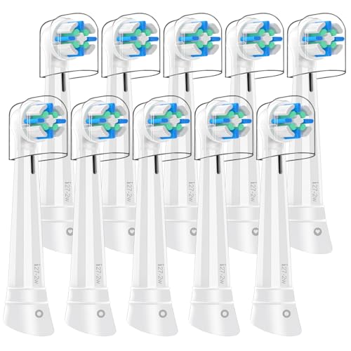 White 10 Pack Toothbrush Replacement Heads for Oral B IO Series - Compatible with IO 2-10
