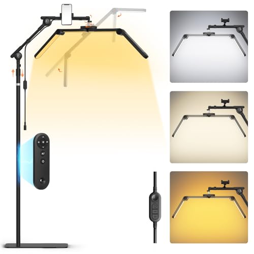LIONVISON Half Moon Lash Light Floor LED Esthetician Lamp - Black