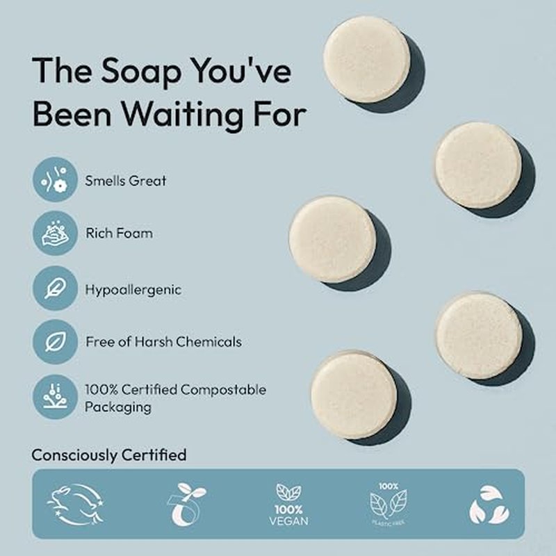 FOMIN Foaming Hand Soap Essential Kit - 16 Variety Pack of Foaming Hand Soap Refills + 2 Glass Dispenser + 1 Tin - Eco-Friendly Foaming Hand Soap Tablets for All Skin Types