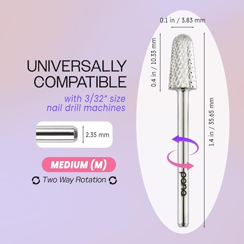Pana 3/32" Safety Bit Nail Carbide Bit - For Electric Dremel Drill Machine (Medium, Silver)
