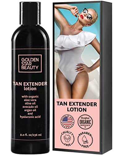 Tan Extender Lotion with Organic Oils & Hyaluronic Acid - Spray Tan Enhancer 8oz