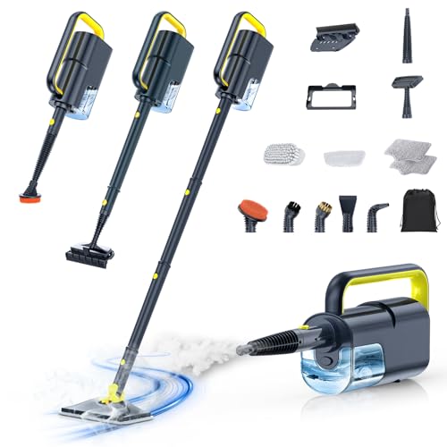 LABIGO Gray 10-in-1 Multi-Surface Steam Mop & Handheld Cleaner
