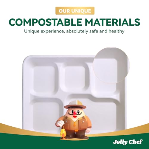 10x8.25 Inch Compostable Heavy Duty Paper Plates 500 Pack - White, 10"x8.25"