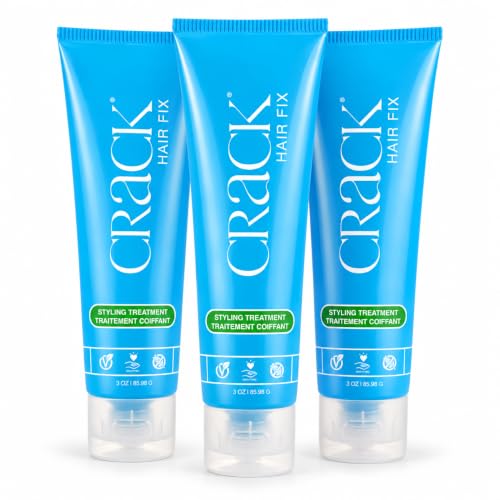 Lemongrass Crack Hair Fix Air Dry Cream for Frizzy & Curly Hair - 3 oz Pack of 3
