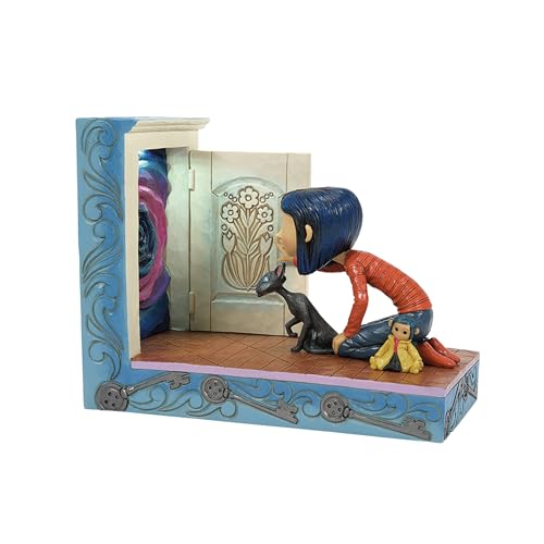 Lit Coraline Figurine with Hidden Door - Jim Shore Hand-Painted Decor, 5.12 Inch