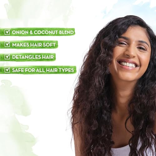 MAMAEARTH Onion & Coconut Conditioner - Hydrating Hair Care for All Hair Types 400ml