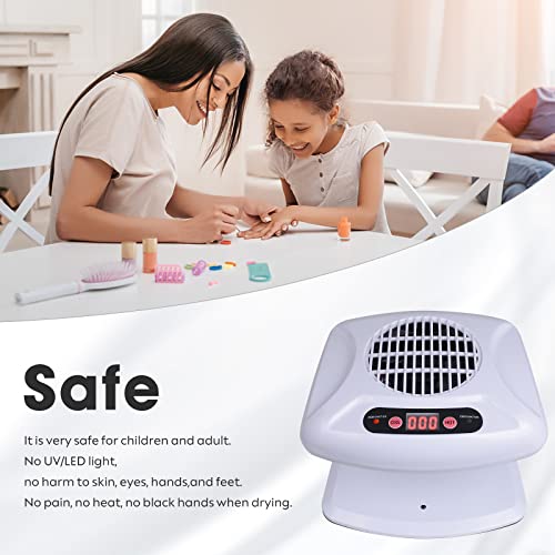 Gegong Air Nail Dryer with Auto Sensor 300W Hand & Foot Fast Drying Light Blue