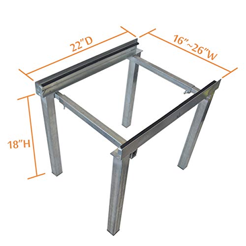 Heavy Duty Air Handler Stand for Heat Pump - Ground Support Base, Fits 16-26 Inch Units