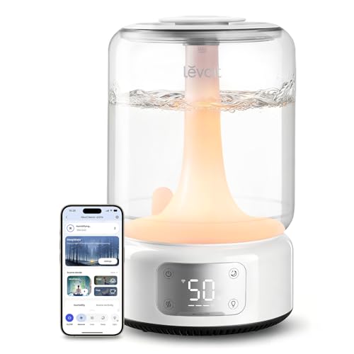 Large Room Humidifier with 6.2L Tank, Smart App Control, Quiet 26dB - Microbial Resistant, Auto Mode - Variation of 6.2L Smart & Easy Clean