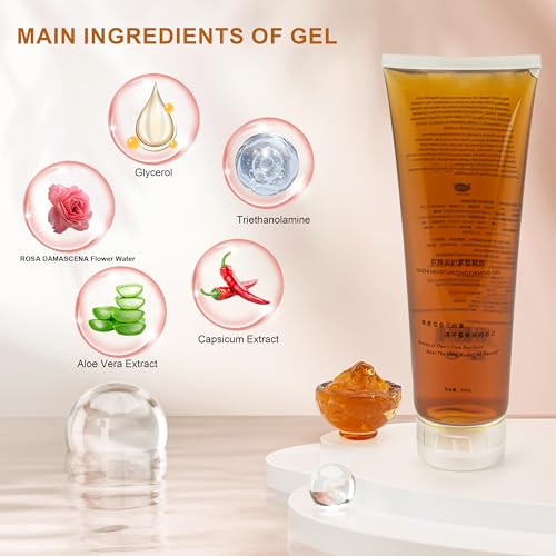 Elitzia Slimming Conductive Gel Hot Gel for Body Sculpting Devices, with Capsicum Extract for Shaping & Contouring 10.58 oz Each, Pack of 5