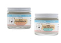 Kids Natural Fluoride-Free Toothpaste 2-Pack - Mint & Orange, SLS Free, Vegan, Zero Waste Glass Jar