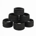 500 Pack Elastic Black Hair Ties – Gentle, Snag-Free, Durable 4mm Hair Bands for All Hair Types