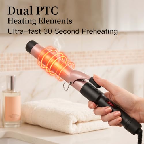 Ceramic Curling Iron with Adjustable Temperature Dual Voltage Hair Curler