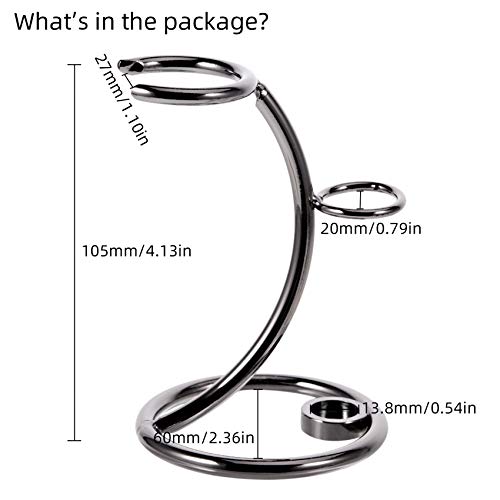 Grandslam Shaving Razor and Brush Stand Universal Holder for Safety Razor Storage Shave Brush Holder (gunmetal)