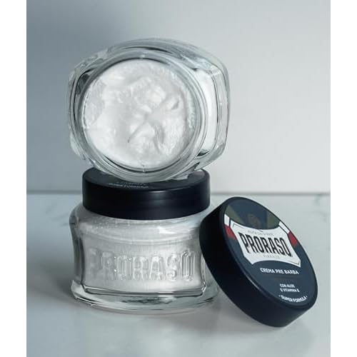 Proraso Pre Shave Conditioning Cream - Aloe Vera & Vitamin E - Protective Formula for Dry, Rough Skin & Beard - Premium Italian Pre Shave Cream - 3.6oz
