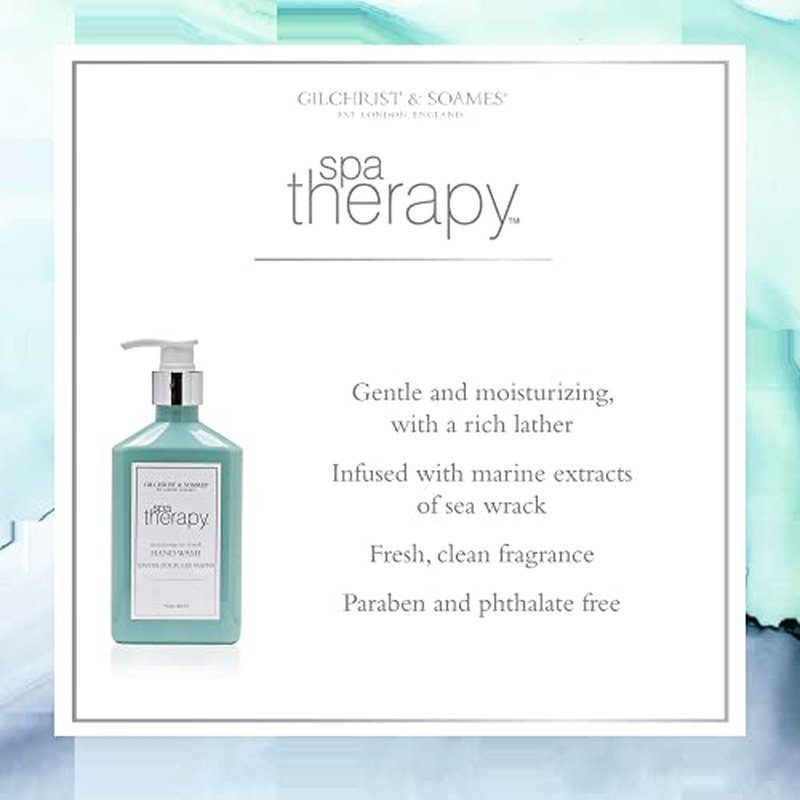 Gilchrist & Soames Spa Therapy Sea Kelp Hand Wash - 9oz - Detoxifying, Gently Cleansing, Zero Parabens, Sulfates, and Phthalates