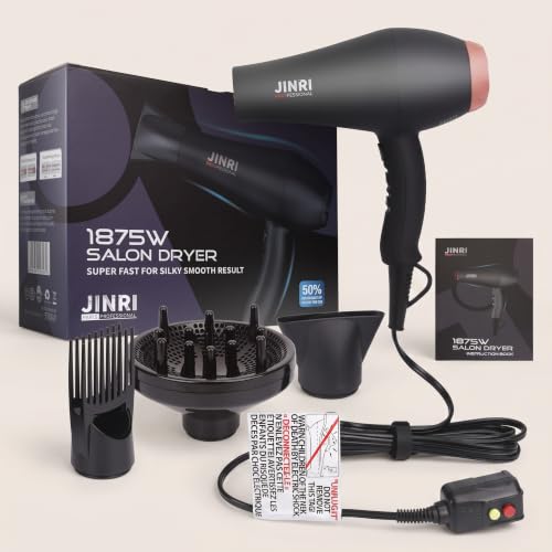 Infrared Hair Dryer with Ionic Technology - Professional Salon Blow Dryer - Black Gold